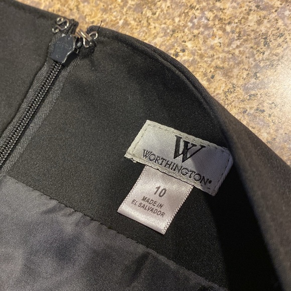 NWT Worthington Black Lined Skirt 10 - Picture 3 of 12